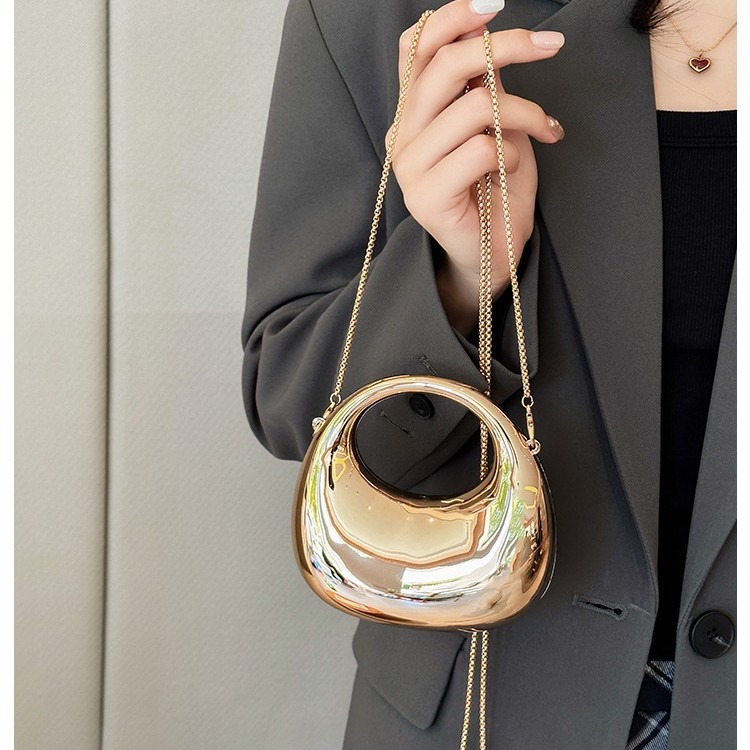 Mini Bag Evening Clutch - Mini Altın Akşam Çantası, Lüks Tasarımcı