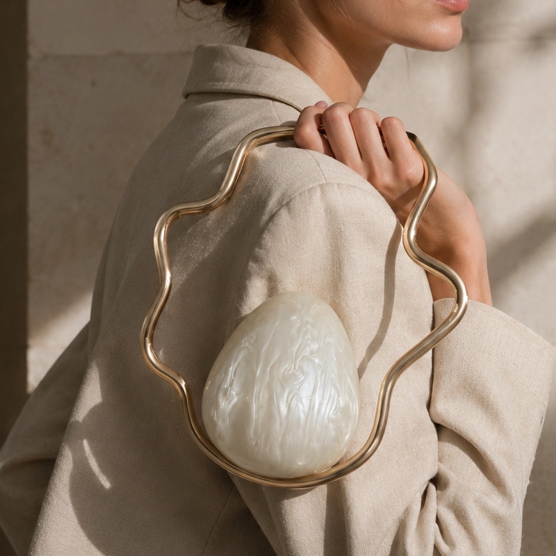 Mini Bag Evening Clutch - Kadınlar için mini akrilik yumurta çanta,
