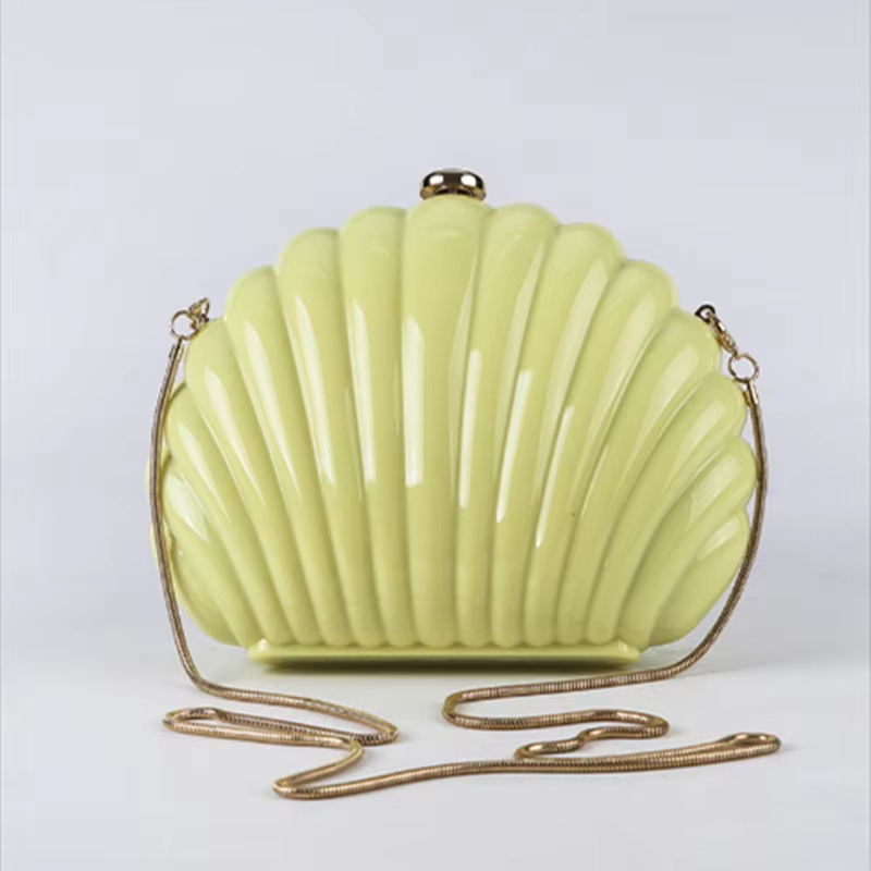 Luxury Bags Yellow - Bayan Mini Kabuklu Çanta Akrilik Yüksek