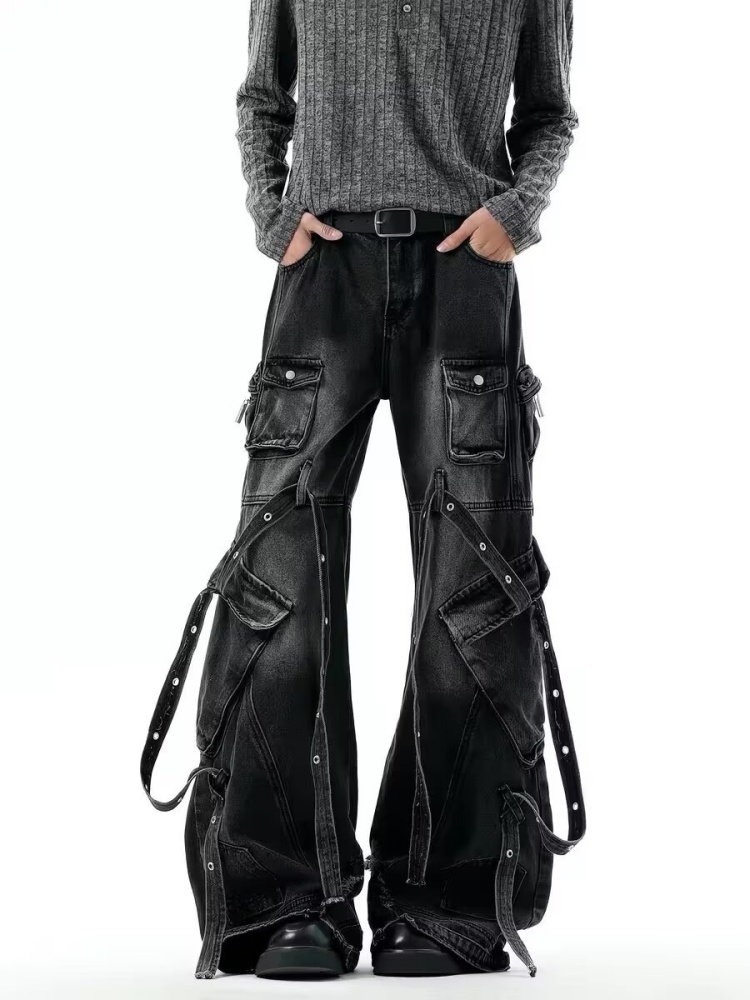 Luxury Bags Denim - 2026 Punk Y2K Tarzı Çok Cepli