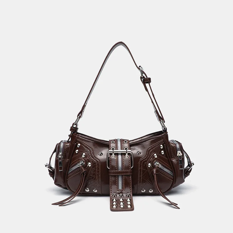 Luxury Y2K Bags - Gotik Perçinli El Çantası Bel Çantası