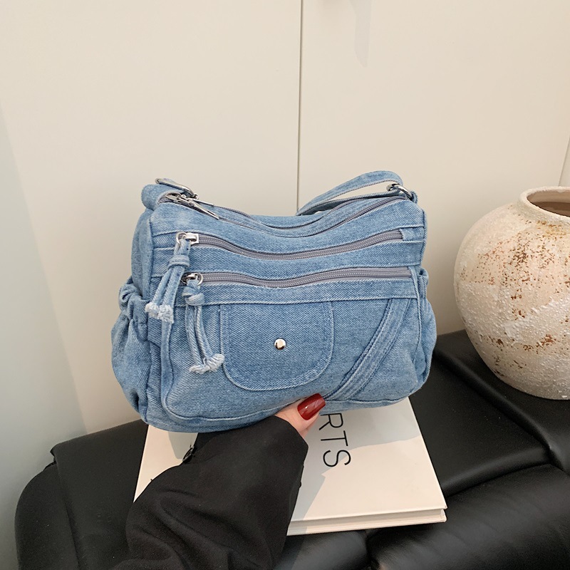 Sokak Stili Retro Mavi Kot Çan - Luxury Y2K Bags incelemesi ve fiyatı