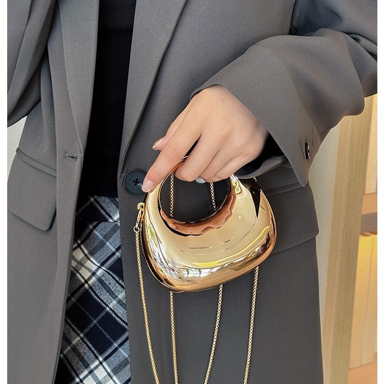 Mini Altın Akşam Çantası, Lüks - Mini Bag Evening Clutch incelemesi ve fiyatı