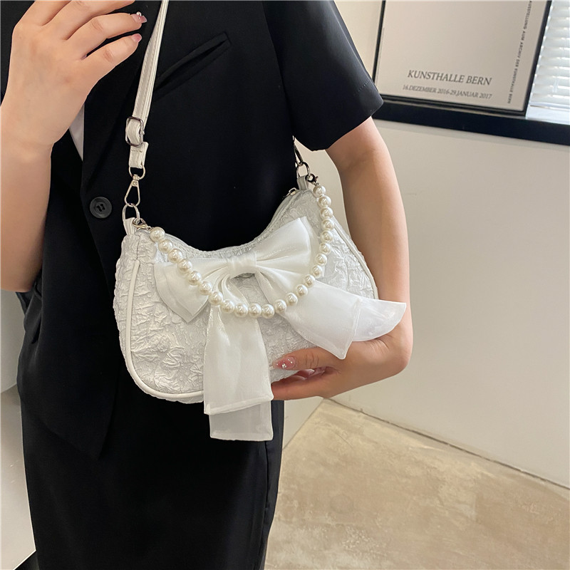 Beyaz İnci Detaylı Kadın Çanta - Luxury Y2K Bags incelemesi ve fiyatı