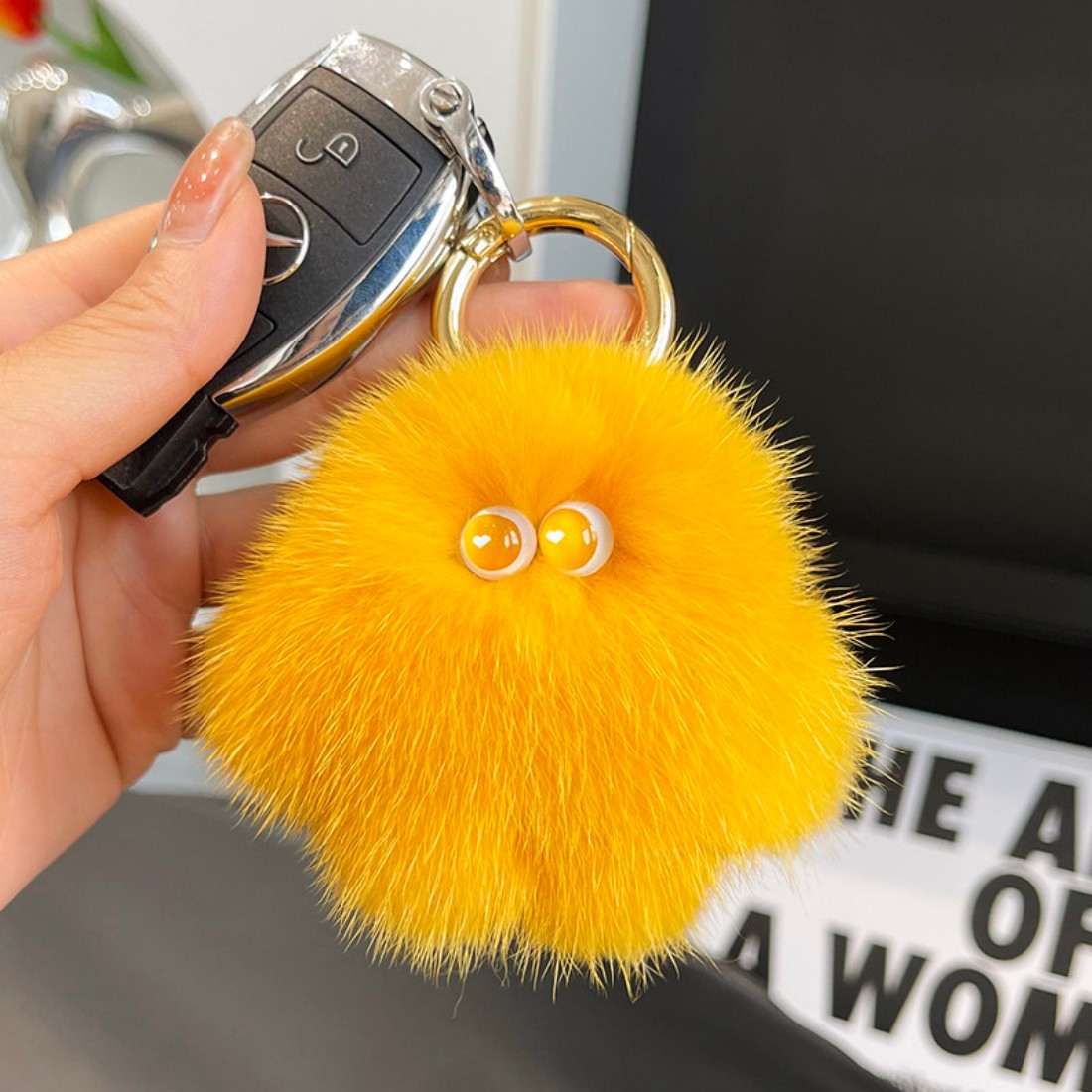 Lüks 8Cm Kabarık Gerçek Vizon  - Luxury Bags Yellow incelemesi ve fiyatı
