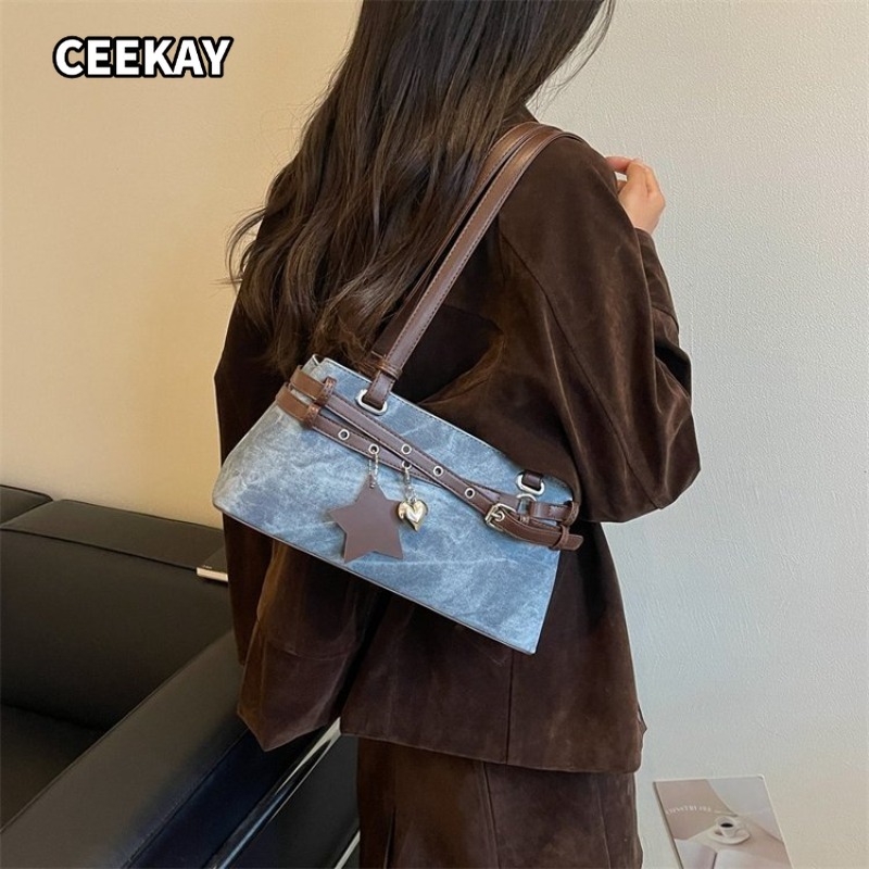 CEEKAY Kadın Çantası Çok Renkl - Saddle Bag Distressed incelemesi ve fiyatı