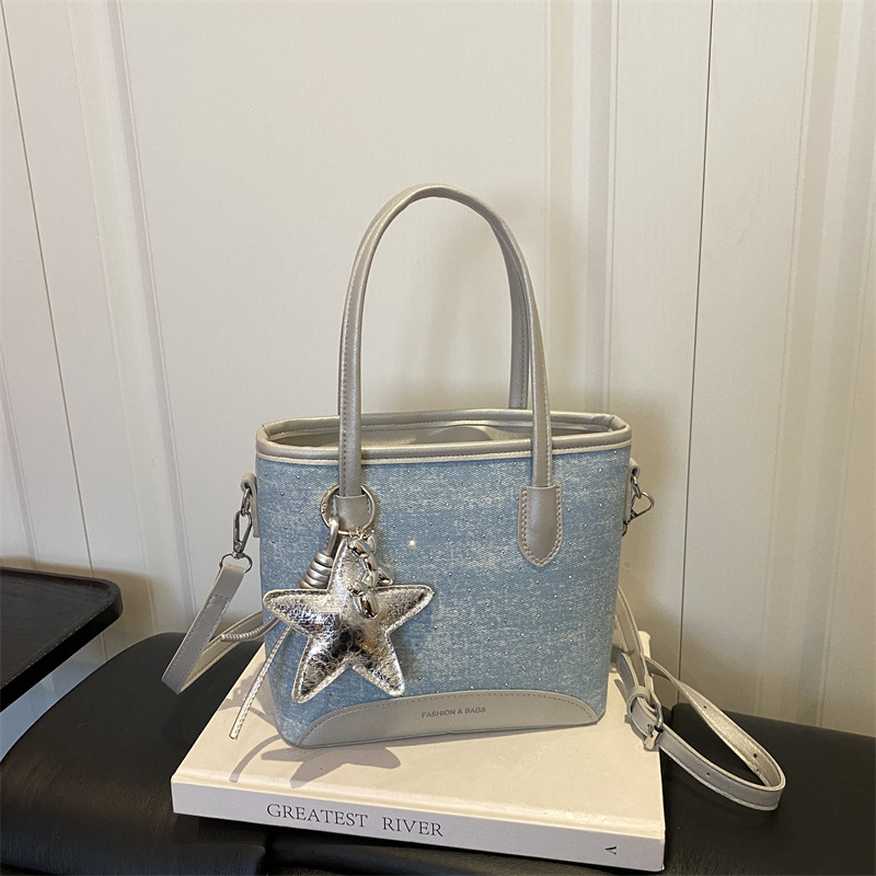 Denim Kol Altı Alışveriş Çanta - Luxury Bags Denim incelemesi ve fiyatı